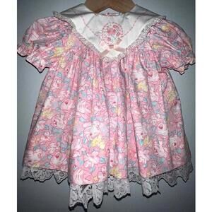 Vintage‎ Floral 6 - 9 Months Collared Spring Summer Easter Dress